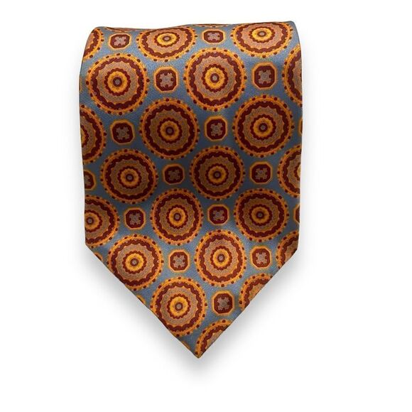 Vintage Carnival de Paris Medallion Pattern Tie - Picture 1 of 4